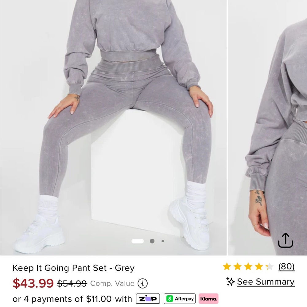 Fashion Nova Light Gray Jumpsuit